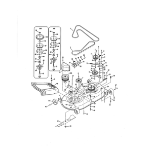 42" Us Timed Mowing Deck Diagram and Parts List for 13RX90AR256  Cub Cadet Lawn Tractor